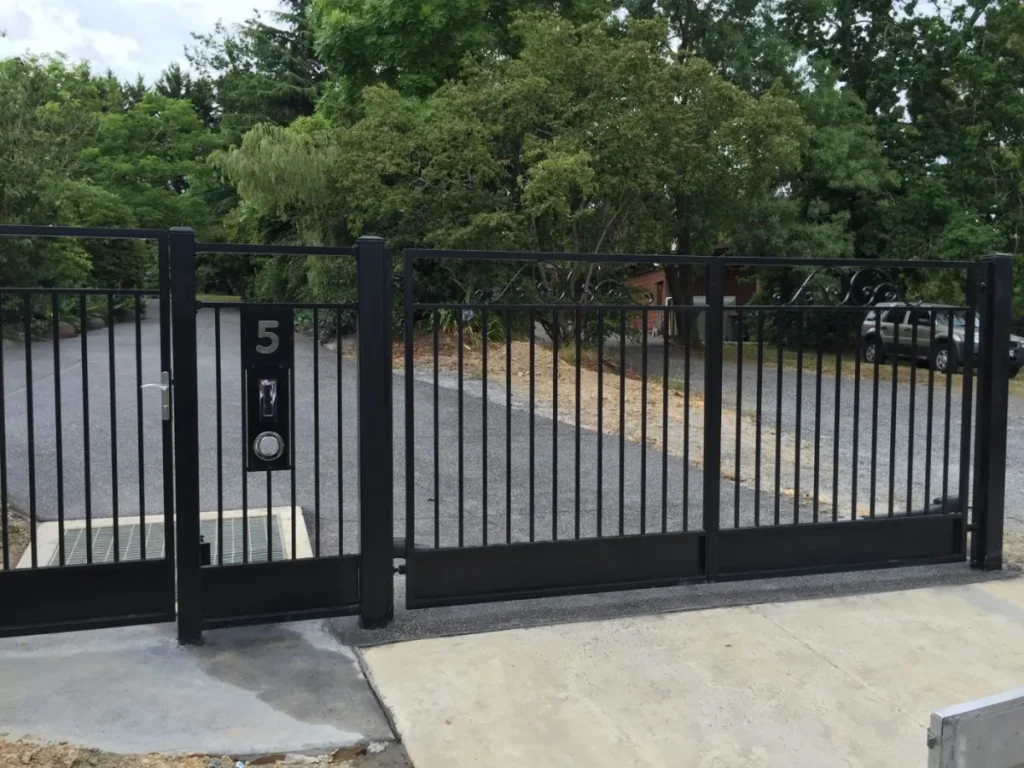 Custom steel driveway gate by Adonai Steel